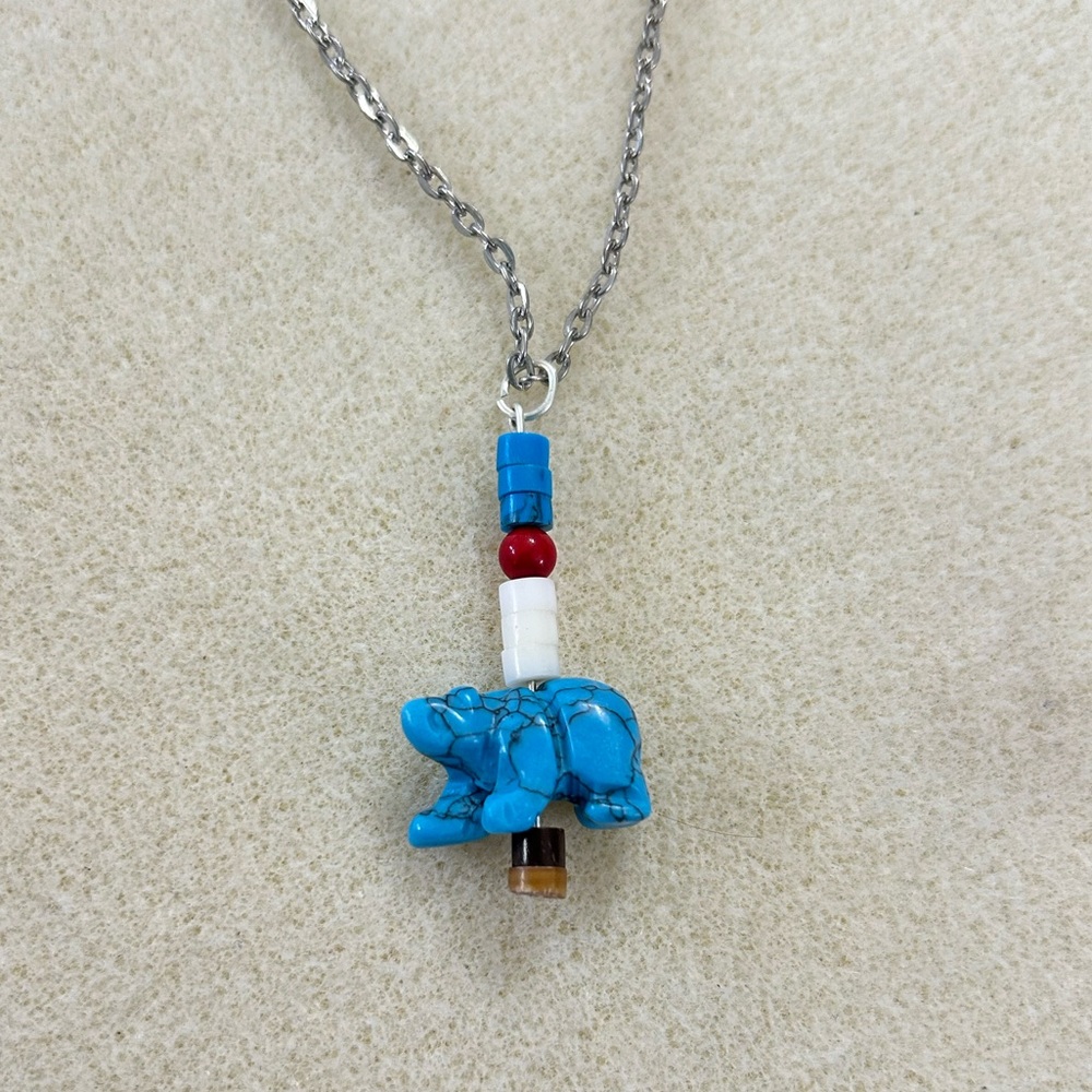 Hand Crafted Bear necklace
